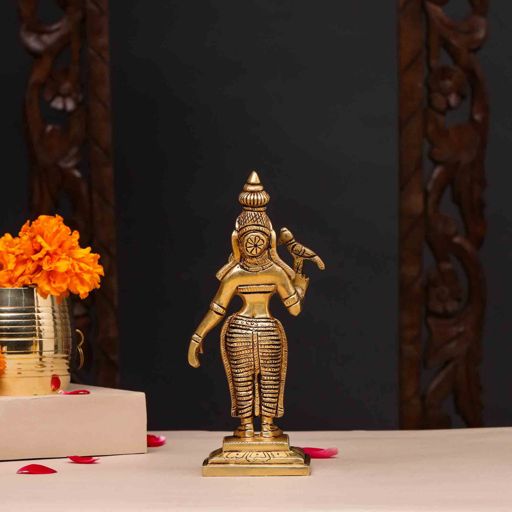 Brass Madurai Meenakshi Devi Idol (7.5 Inch) | data fragment HEIGHT