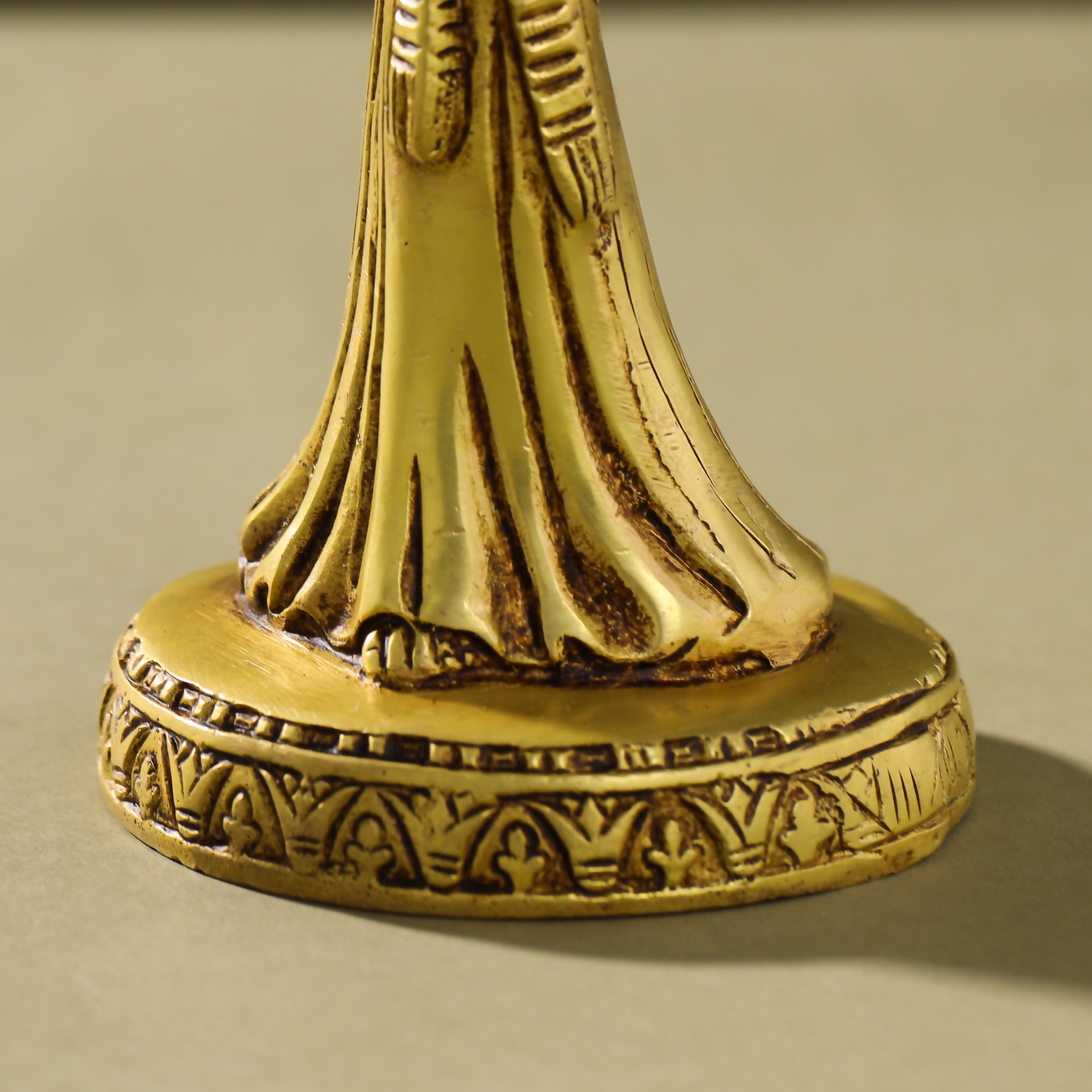 Brass Egyptian Goddess Isis Candle Holder (11.5 Inch) | data fragment HEIGHT