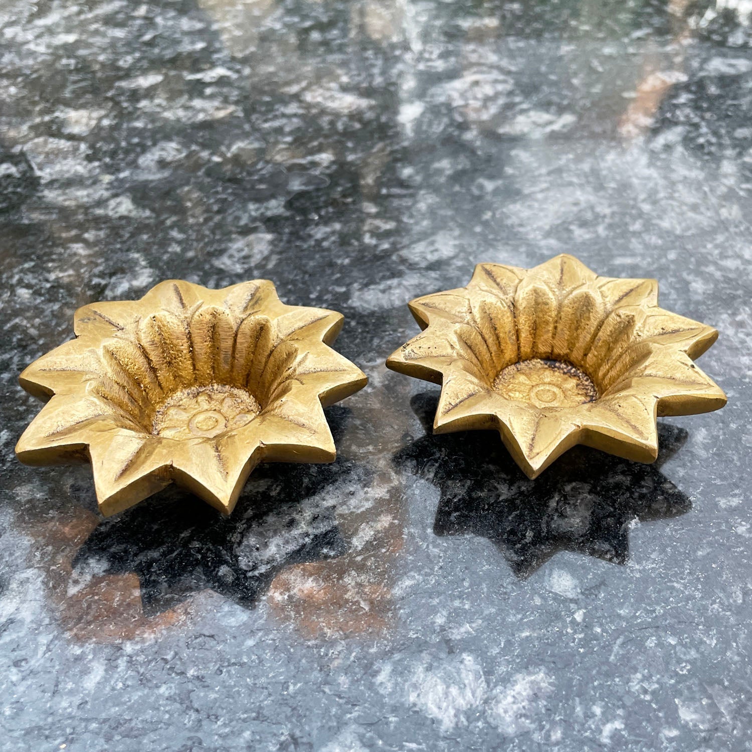 Brass Flower Design Diya For Pooja|Flower Design Diya For Diwali & Home Decor
