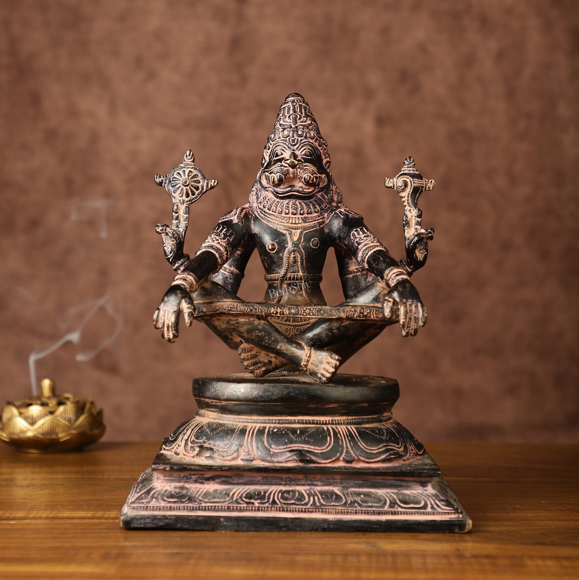 Brass Yog Narasimha swamy Statue 11"